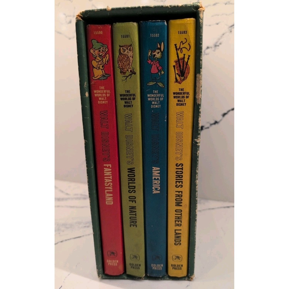 Walt Disney's Wonderful Worlds of Fantasyland 4 Vol. Book Set w/Slipcase Vintage - Picture 3 of 10